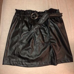 Black Leather Skirt